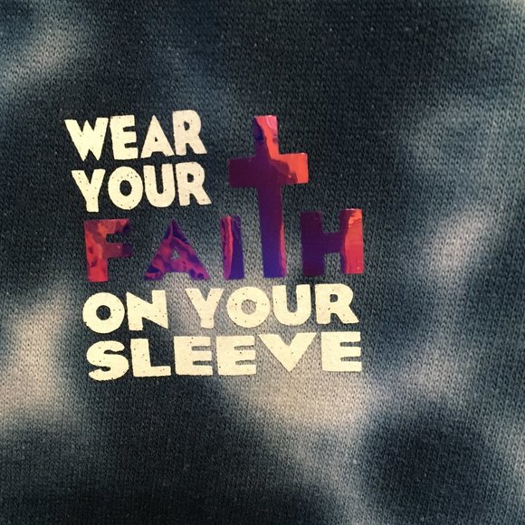 Tie Dye Sweatshirt, Blue & White Size Large and XLarge - Picture 4 of 4